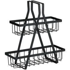opbevaringsstativ  i metal 28x10x6cm - til køkken / bad