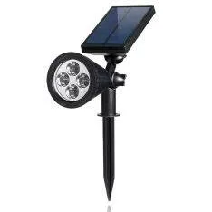 Udendørs Solcelle LED SPOT lampe - 200 Lumen - Vandtæt - Automatisk lysfunktion