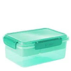 SMASH Bento Lunch Box | Madkasse med aftagelig sandwichbakke og snackbakke | 2,0 L - Grøn