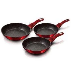 Berlinger Haus - Stegepandesæt ø28 / ø24 / ø20 cm - El / Gas / Induktion - Burgundy Edition