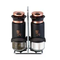 Berlinger Haus - Salt og peber sæt - Rustfrit stål og Glas - Black Rose Edition