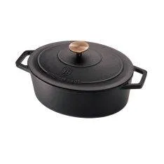 Berlinger Haus - Oval Støbejernsgryde ø32 cm - El / Gas / Induktion - Black Rose Edition