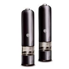 Berlinger Haus - Elektrisk Salt og Peber kværn - Rustfrit stål - Carbon Pro Edition - sæt med 2 stk.