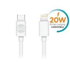 USB-C / Lightning kabel - 3A/20W - SUPER CHARGE - Hvid - 1 m
