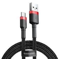 BASEUS Cafule USB-C / USB-A oplader kabel 3A - Rød/Sort - 1m