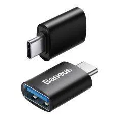 BASEUS - USB (hun) til USB-C (han) OTG 3.1A adapter - Sort