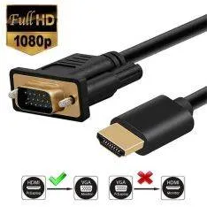 HDMI til VGA adapter kabel - 1080p Fuld HD - Guldplaterede connectors - 1.8m