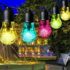 COSY udendørs LED lyskæde med solceller - 50 LED lys /  7m - Multifarvet