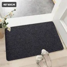 Dørmåtte 60 x 40 cm - Blød og behagelig - Non-Slip - Mørkegrå