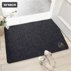 Happy Dørmåtte 80 x 50 cm - Blød og behagelig - Non-Slip - Mørkegrå