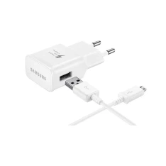 Original Samsung EP-TA20EW USB oplader / adapter 15W inkl. mikroUSB kabel - Hvid