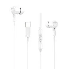 XO høretelefoner med USB-C kabel - med mikrofon - Hvid