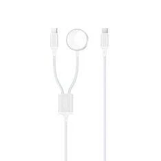 XO 2-i-1 USB-C trådløs oplader til Apple Watch - Hvid