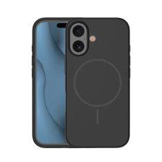 iPhone 17e / 16e - Silikone magnetisk cover - Magsafe kompatibel - Sort