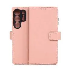 Samsung Galaxy S26 Ultra - Slim læder cover / pung - Pink