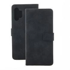Samsung Galaxy A57 5G - Velvet læder cover / pung - Sort