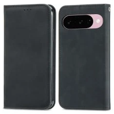 Google Pixel 11 / 11 Pro - Suede flip cover med magnetisk lukning - Sort
