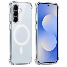 Samsung Galaxy S25 FE / S26 FE - Magnetisk Hybrid cover - Magsafe kompatibel - Transparent