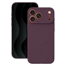 iPhone 17 Pro / 18 Pro - Simple Color Magnetisk cover - Dark cherry