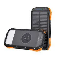 Choetech Solcelle Powerbank 20000mAh / PD20W - Med trådløs Qi opladning
