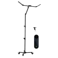 LED Gulvlampe - Transformbar med svingarm og hjul - 1380 Lumen
