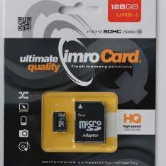 IMRO MicroSDHC Hukommelseskort 128GB Class 10 med SD kort Adapter