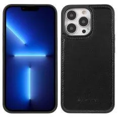 iPhone 13 Pro - Azmaro Original ægte læder cover/etui - Sort