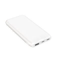 Platinet Powerbank 10000mAh - 2x USB-C porte & 1x USB-A - Hvid