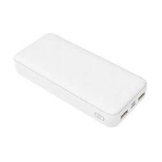 Platinet Powerbank 20000mAh - Inkl. 20W USB-C vægoplader og kabel - Hvid