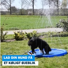 Sprinklermåtte til kæledyr Ø: 100 cm - Tilsluttes haveslange