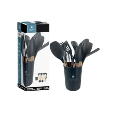 Køkkensæt i 11 dele - Non-Stick Silikone - Sort