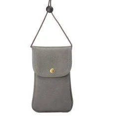 Universal læder Taske / pouch med Rem - Grå