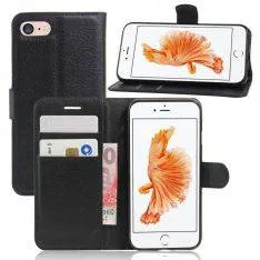 iPhone SE 3 5G (2022) / SE 2020 / iPhone 8/7 - læder cover / pung - Sort
