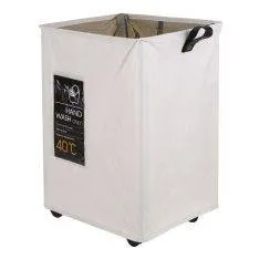 Vasketøjskurv 40 x 34 x 58 cm foldbar og med hjul - SMART DESIGN