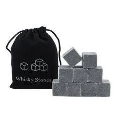 Whiskysten /  Isterninger - 9 stk. I natursten - Whisky on the Rocks