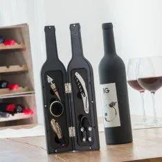Sommelier Vinsæt Som Flaske - Sæt med 5 dele - Sort
