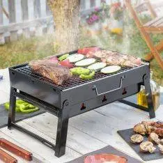 BEARBQ Bærbar Grill til Trækul 35x 27 cm. - Sort