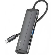 LDNIO USB-C HUB 6-i-1 dockingstation  PD 100W - HDMI 4K / USB-C / USB-A / SF/TF