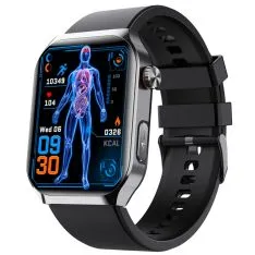 Sports smartwatch med ECG / Søvn tracking / SOS / iOS/Android - Sort