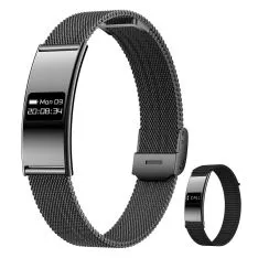 Smart Fitness- og Aktivitetsur - ECG / Sports & sundheds tracker - Sort
