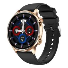 Bluetooth Smartwatch - Blodtryk, Puls, 8x Sportsfunktioner + mere - Sort/guld