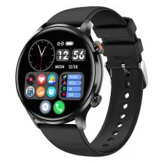Bluetooth Smartwatch - Blodtryk, Puls, 8x Sportsfunktioner + mere - Sort