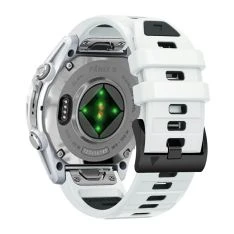  Garmin Fenix 8/7 47mm - Silikone urrem 22mm med QuickRelease - Hvid/sort