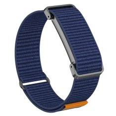 Google Fitbit Air - Urrem i nylon tekstil med metal urkasse - Safirblå
