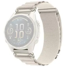 Garmin Fenix 8 47mm - Urrem i nylon tekstil 22mm med Quick Release - Creme