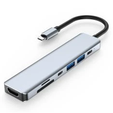 USB-C 7-i-1 Dockingstation PD 87W / 4K 30Hz - HDMI / USB-C / USB-A / SF/TF