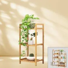 Reol i Bambus med 3 hylder 71 x 35 cm