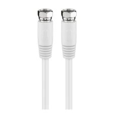 High Grade Antenne F-Kabel - dobbelt skærmning - Hvid - 1.5 m